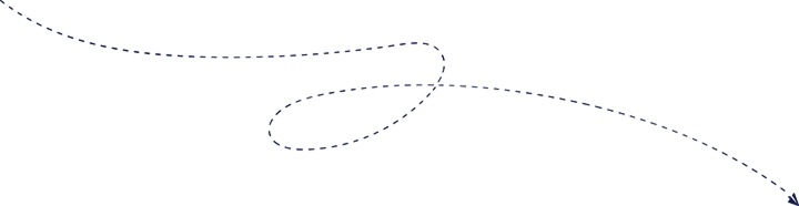 Decorative dotted arrow